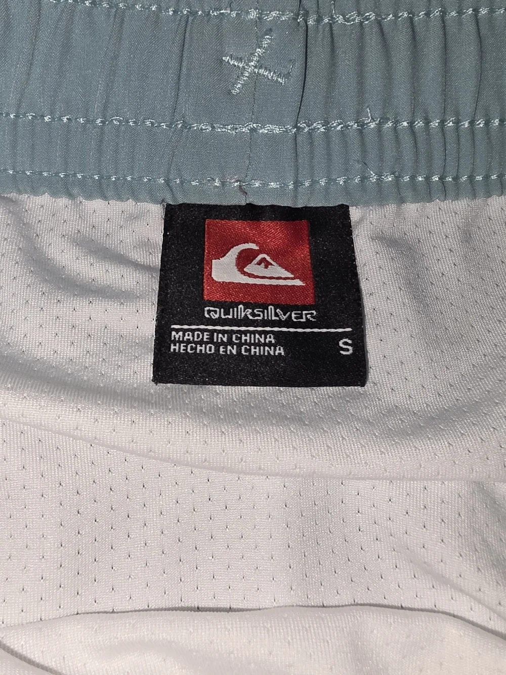 Quiksilver Men's Teal Hybrid Shorts with Black Drawstring